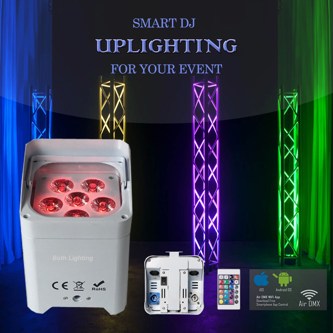 Smart DJ S6 wireless battery uplighting