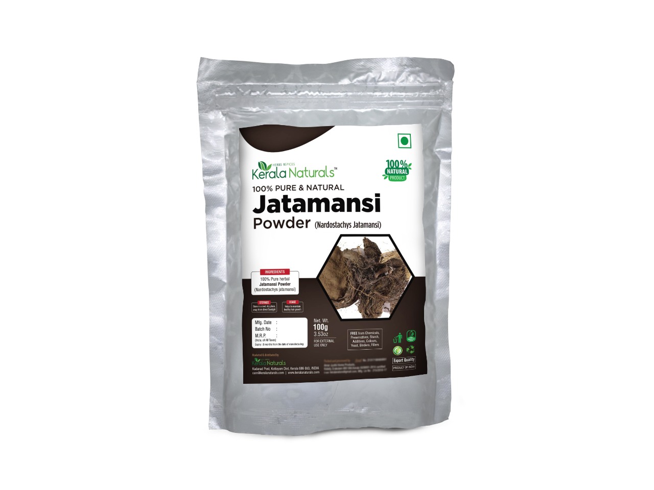 Kerala Naturals pure jatamansi powder 100 gm