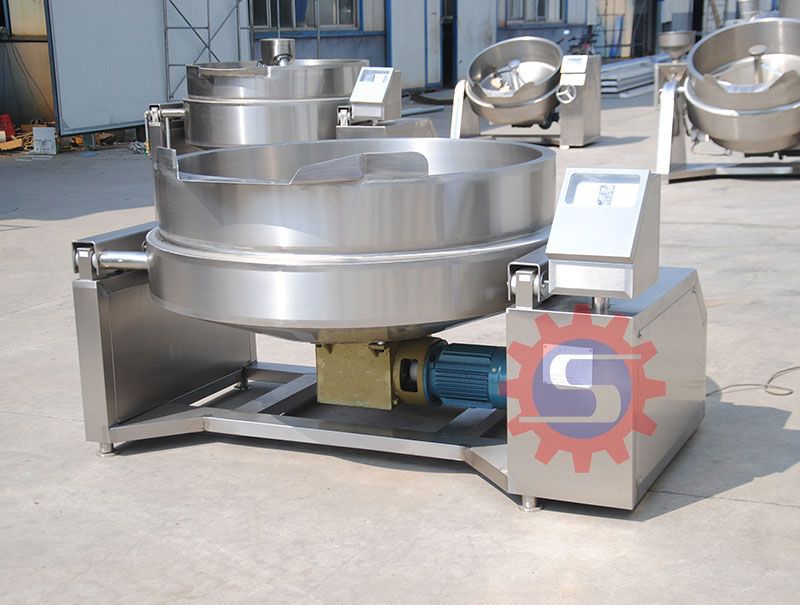 Gas jacketed kettle with mixer  jacketed boiling pot  