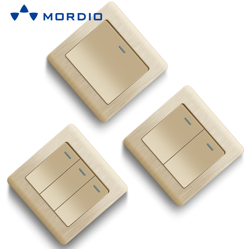 Golden UK Standard BRISTOL 1gang Switch Light and 5pin Multiple Sockets with 2.1A USB Outlets