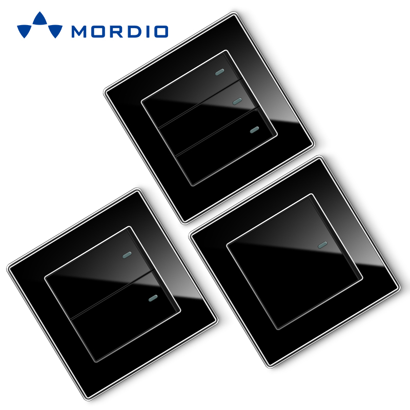 Professional wholesaler supplier new design electrical BS standard black acrylic light switch and socket 125V/250V