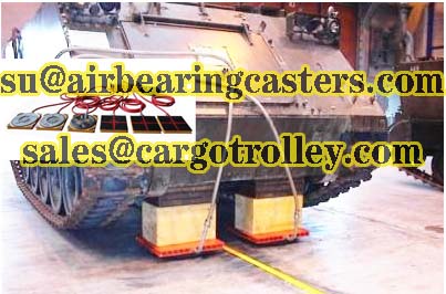 Air caster rigging systems are ideal for moving massive