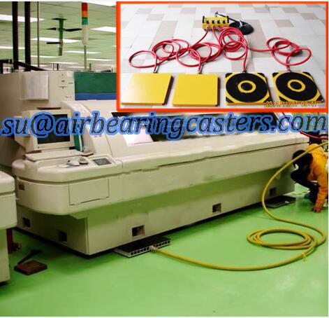 Air bearing casters to keep safety