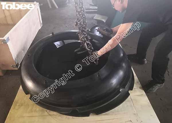 China rubber pump wetted parts