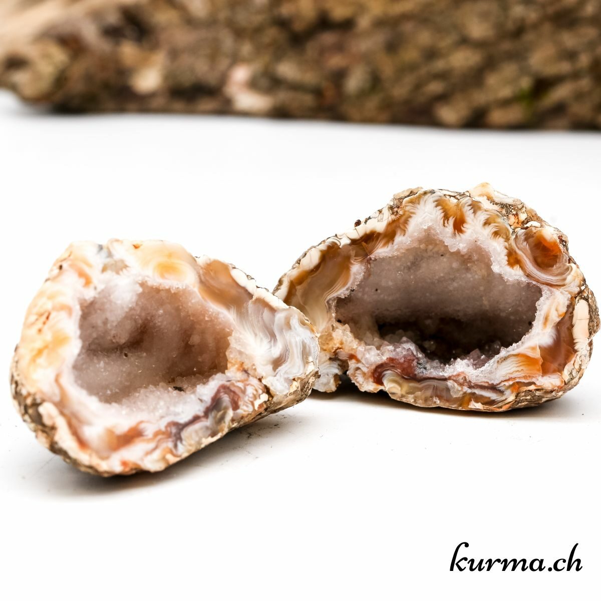 Agate geodes from Brazil - Pair - N°5423.11