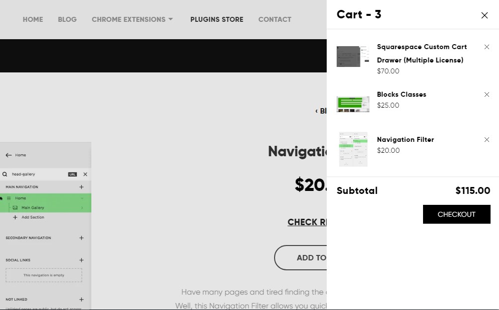 Squarespace Custom Cart Drawer