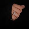 Elegant Waves Silver Ring