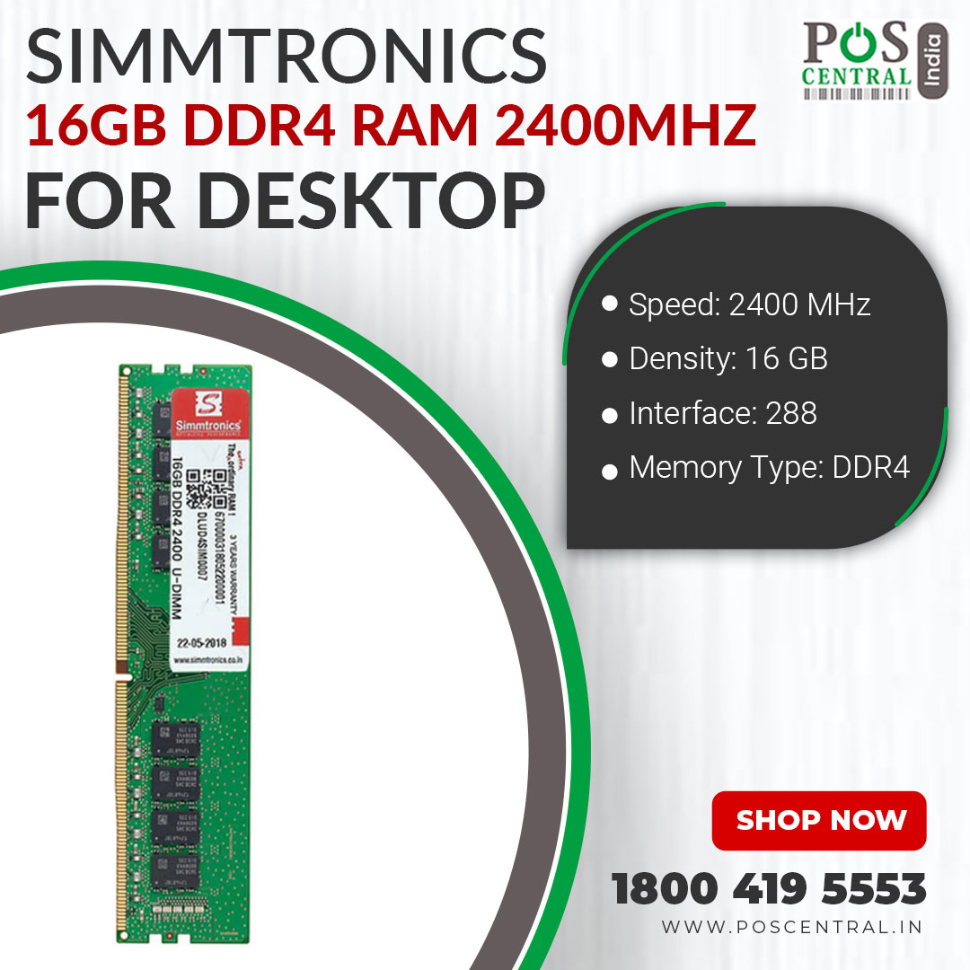 Simmtronics 16GB DDR4 RAM 2400MHz for Desktop