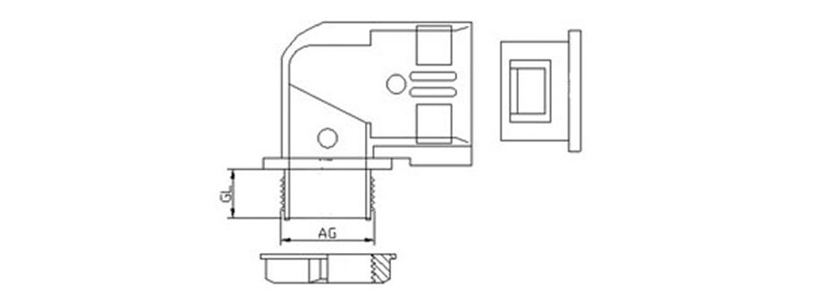 Right Angle Quick Connector For Flexible Pipes