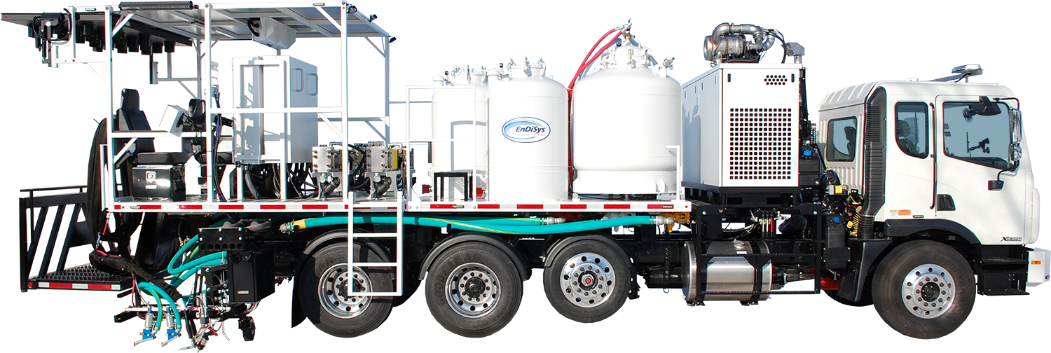 Plural Component Pavement Marking Long Line Striping Truck