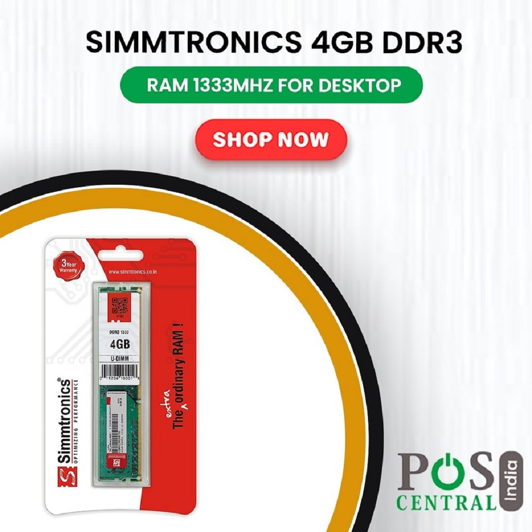 Simmtronics 4GB DDR3 RAM 1333MHz for Desktop