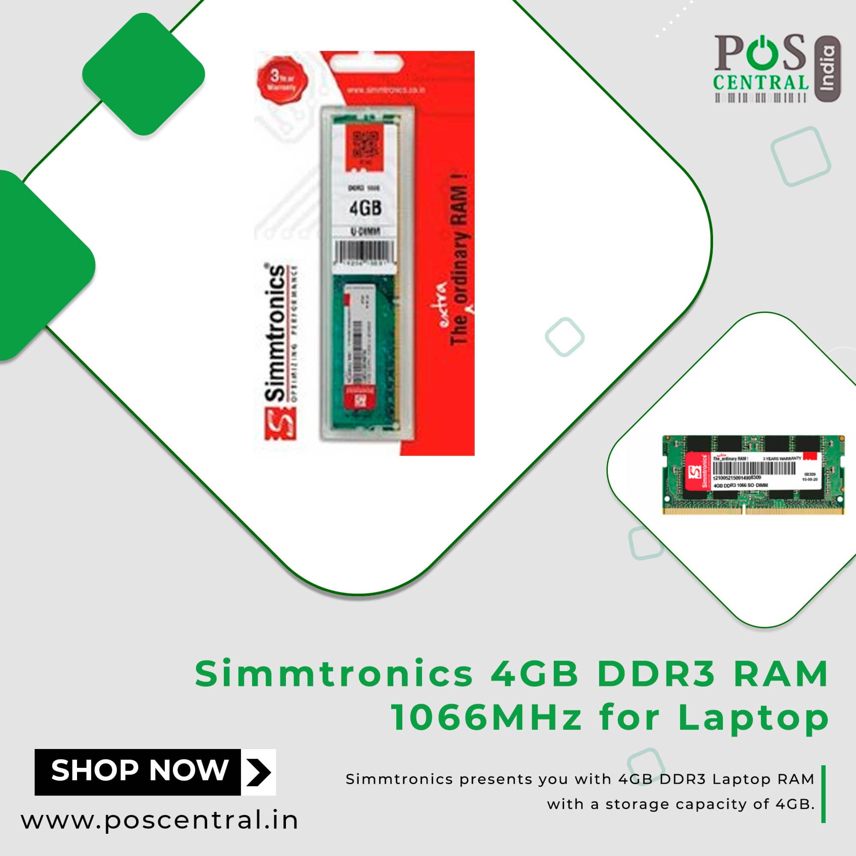 4GB DDR3 1066MHz RAM Laptop