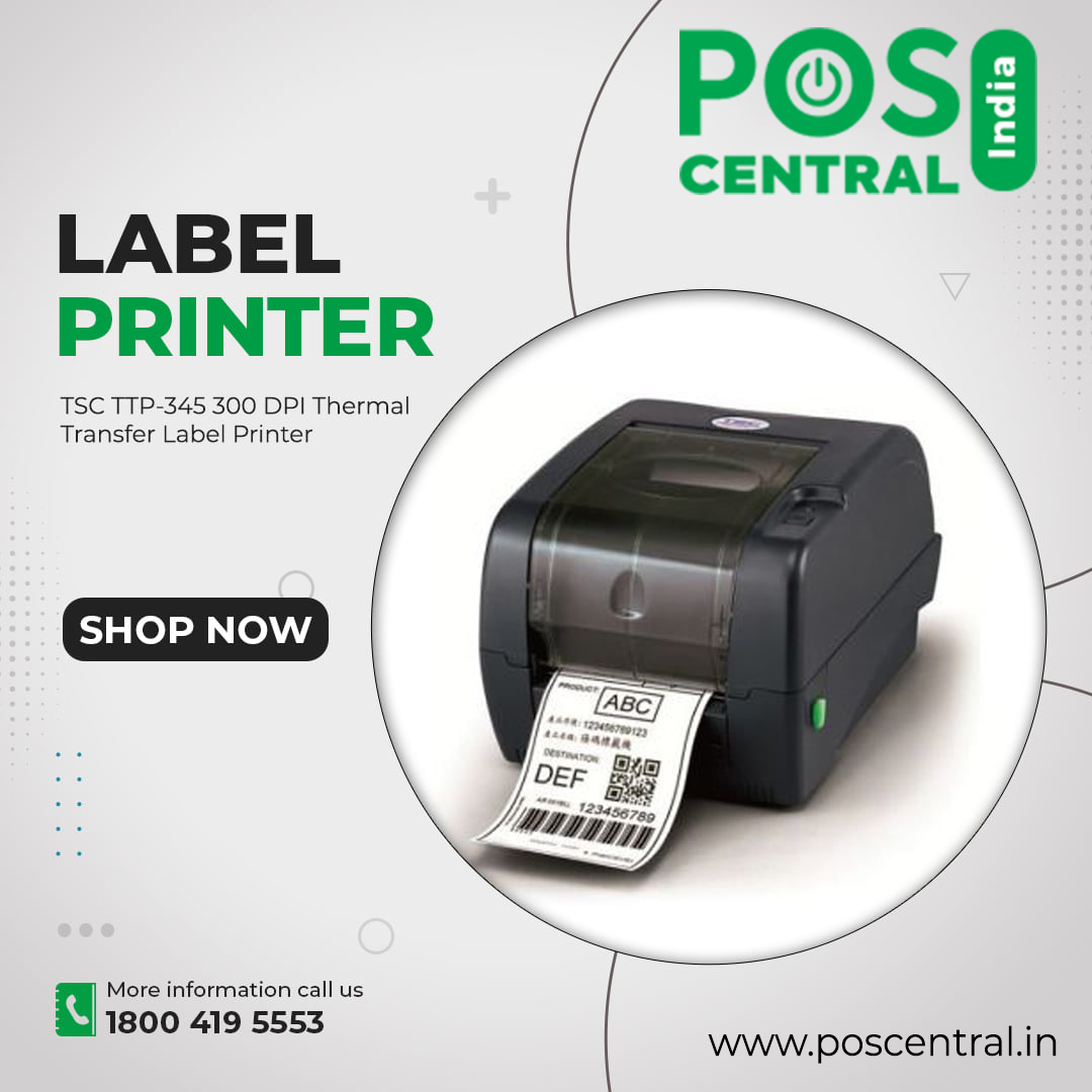 TSC TTP 345 Thermal Transfer Desktop Barcode Printer